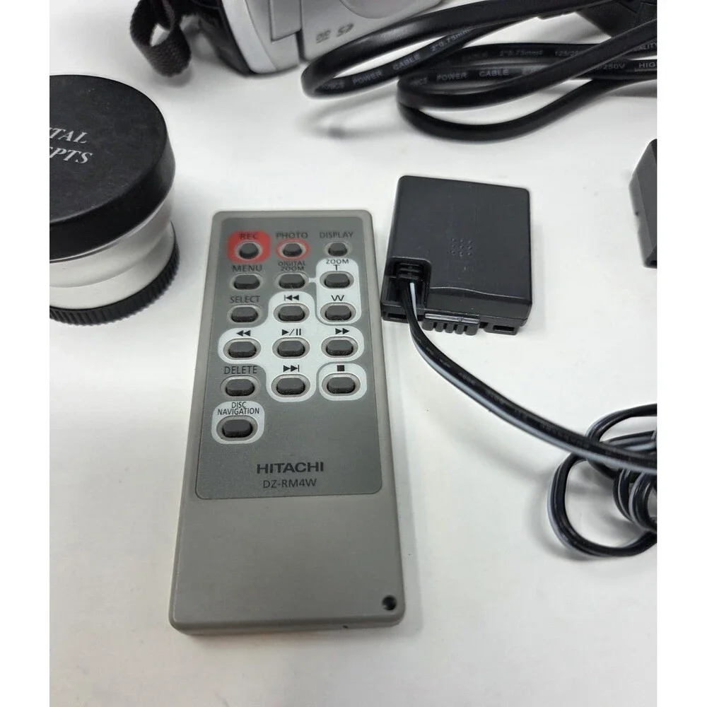 Hitachi DZ-BX35A DVD Camcorder Tested Working Bundle Remote Lenses Charger